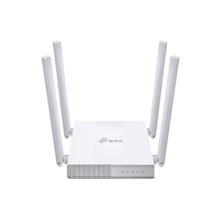 TPLINK : AC750 Dual Band Wi-Fi Router SPEED: 300 Mbps at 2.4 GHz + 433 Mbps at 5 GHz SPEC: 4×Antennas, 1×10/100M WAN Port, 4...