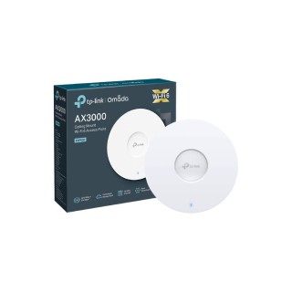 TPLINK : AX3000 Ceiling Mount Dual-Band Wi-Fi 6 Access Point PORT:1×1Gbps RJ45 Port SPEED:574Mbps at 2.4 GHz + 2402 Mbps at...