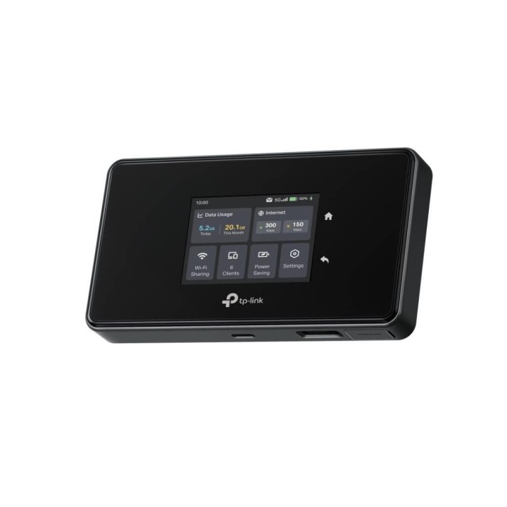 TPLINK : 5G Mobile Wi-Fi Build-In 5G Modem SPEED: 2880 Mbps at 6 GHz or 2880 Mbps at 5 GHz 688 Mbps at 2.4 GHz, 5G 3.4Gbps/9...