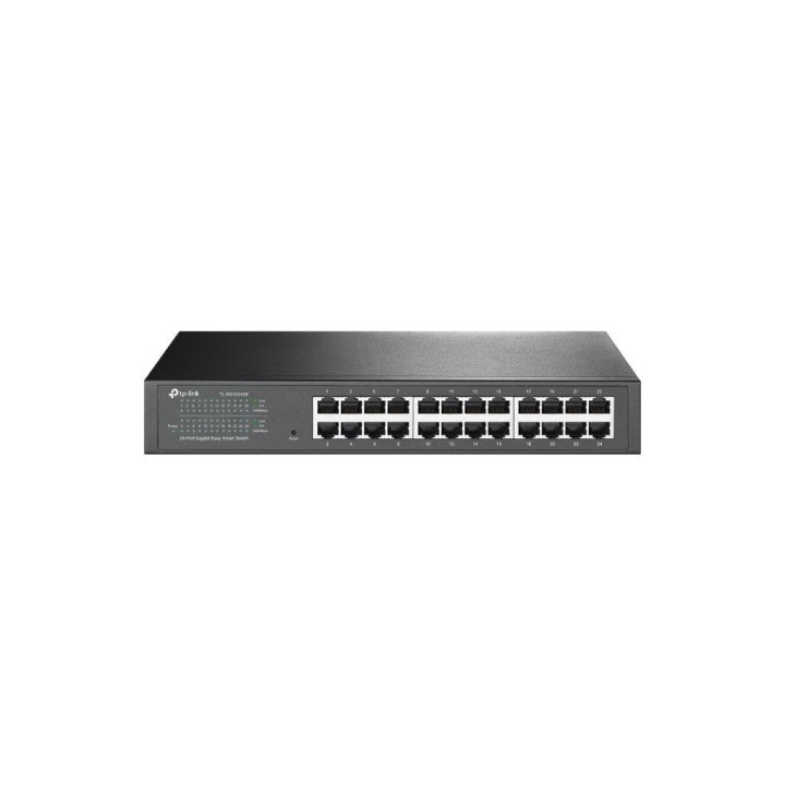 TPLINK : 24-Port Gigabit Easy Smart Switch, 24 10/100/1000Mbps RJ45 ports, MTU/Port/Tag-based VLAN, QoS, IGMP Snooping, 1U 1...