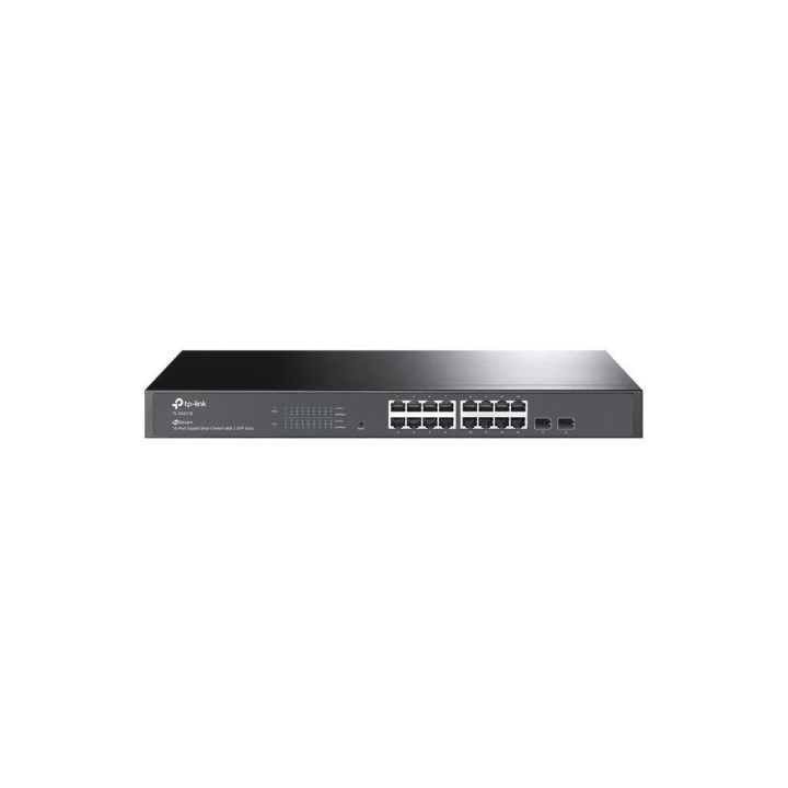 TPLINK : JetStream™ 16-Port Gigabit Smart Switch with 2 Gigabit SFP Slots PORT: 16× Gigabit RJ45 Ports, 2× Gigabit SFP Slots...