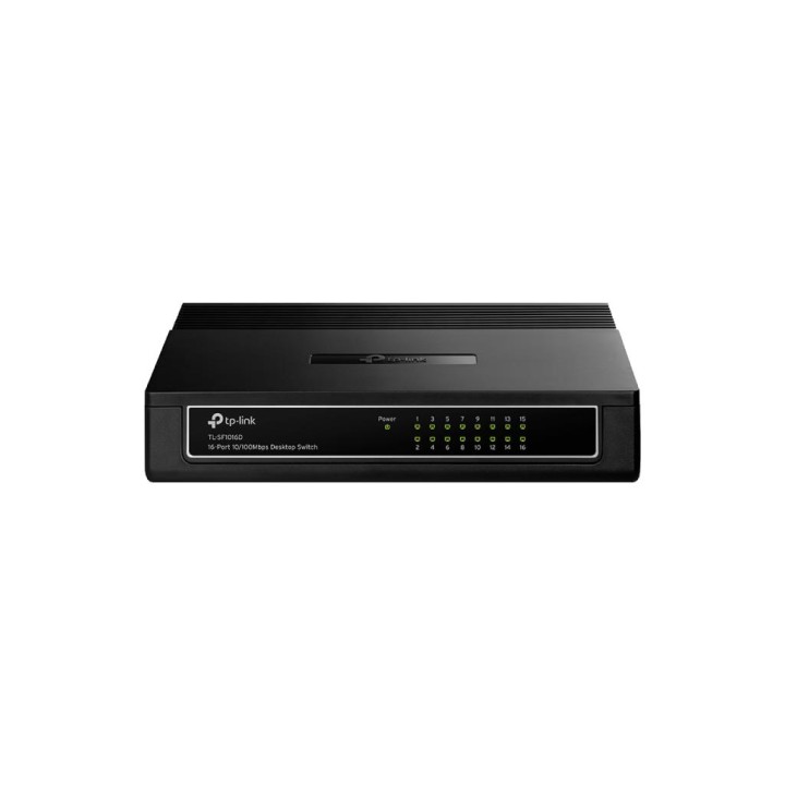 TPLINK : 16-port 10/100M Desktop Switch,16 10/100M RJ45 ports, Plastic case
