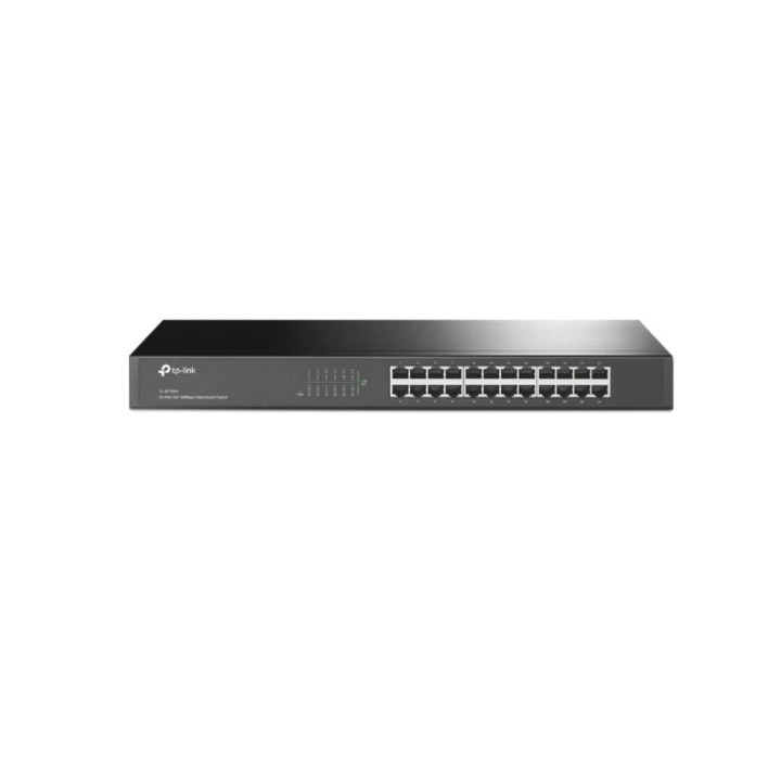 TPLINK : 24-Port 10/100 Mbps Switch PORT: 24× 10/100 Mbps RJ45 Ports SPEC: 1U 19-inch Rack-mountable Steel Case FEATURE: Plu...
