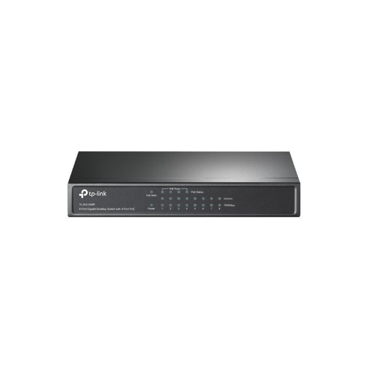 TPLINK : 8-Port Gigabit Desktop Switch with 4-Port PoE+ PORT: 4× Gigabit PoE+ Ports, 4× Gigabit Non-PoE Ports SPEC: 802.3af/...