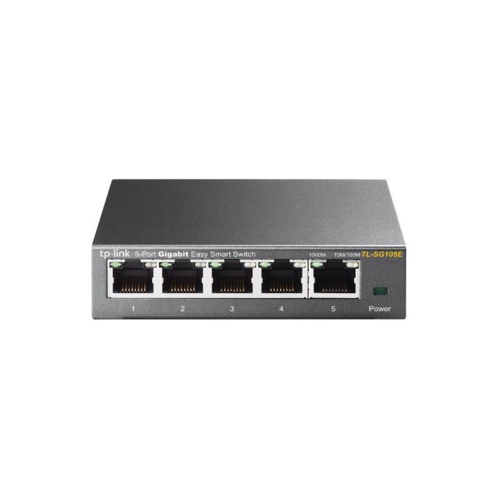 TPLINK : 5-Port Gigabit Easy Smart Switch PORT: 5× Gigabit RJ45 Ports SPEC: Desktop Steel Case FEATURE: MTU/Port/Tag-based V...