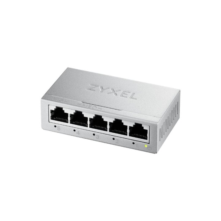ZYXEL : 5-port GbE, Unmanaged Switch Metal Case, 3-Level QoS Port