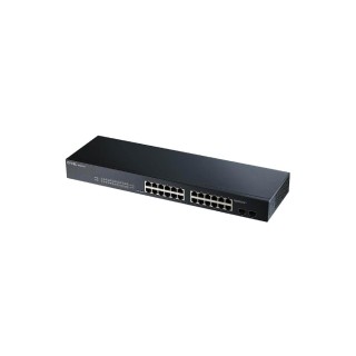 ZYXEL : 24-port GbE L2 Smart Managed Switch + 2 SFP slots, rackmount, fanless