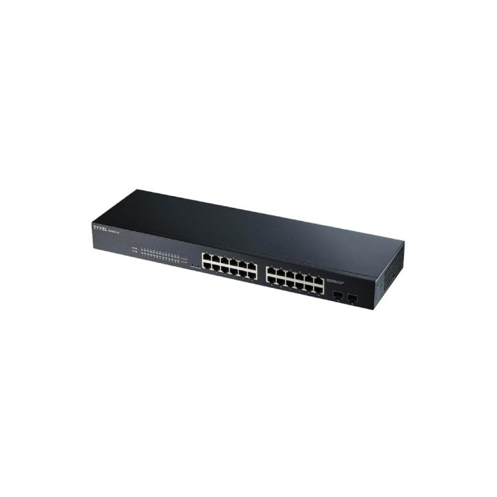 ZYXEL : 24-port GbE L2 Smart Managed Switch + 2 SFP slots, rackmount, fanless
