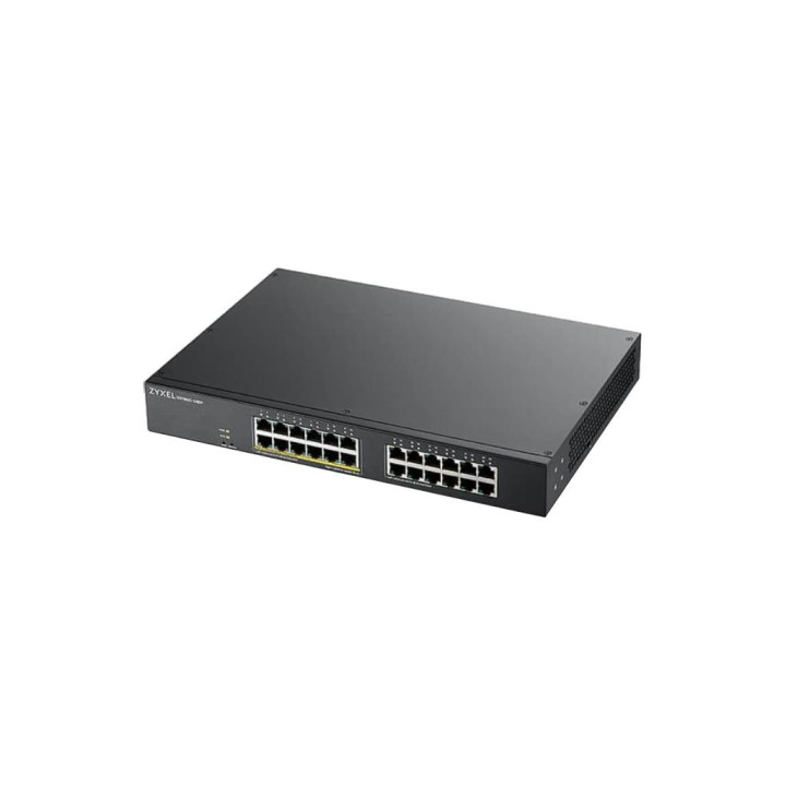 ZYXEL : 24-port GbE Smart Managed PoE Switch, rackmount, 130 Watt (Max 12 ports)