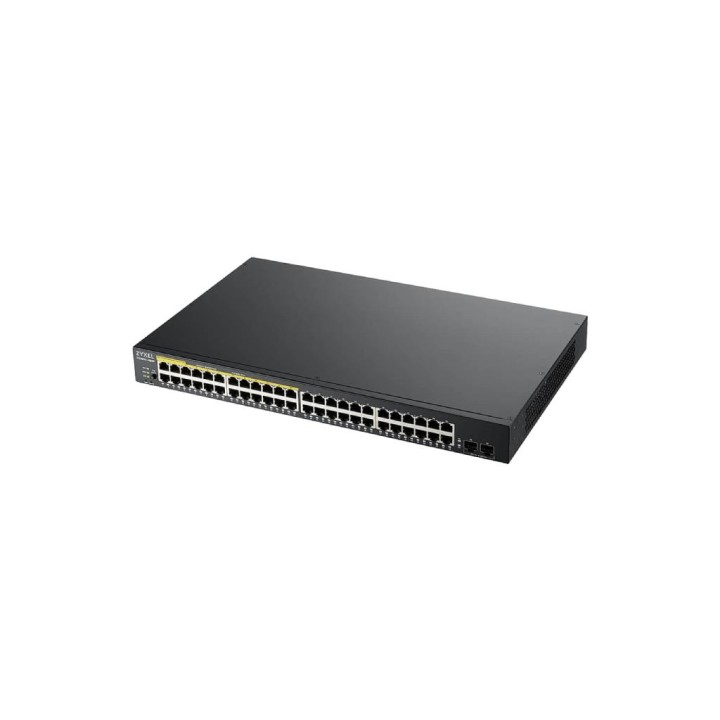 ZYXEL : 48-port GbE L2 PoE Smart Managed Switch + 2 SFP slots, 170 Watt (Max 24 ports) rackmount