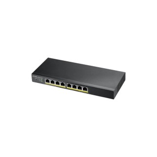 ZYXEL : 8-port GbE Smart Managed PoE Switch, 802.3at, desktop, fanless, 60 Watt