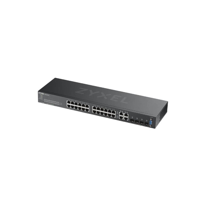 ZYXEL : 24 port GbE L2 Switch with 4 combo (SFP/RJ-45) GbE Uplink