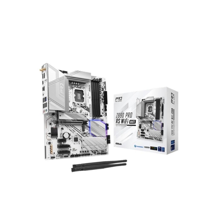 ASROCK : Z890 PRO RS WIFI WHITE Intel® Core™ Ultra Processors (Series 2) (LGA1851RL-ILM) DDR5