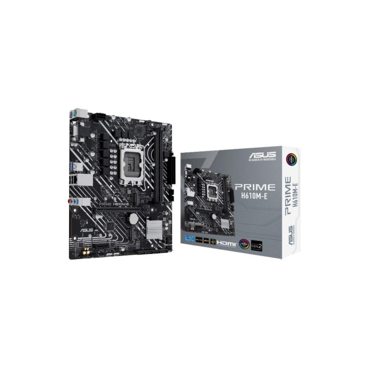 ASUS : Intel® H610 (LGA 1700) Support cpu gen13, gen12 mATX motherboard with DDR5, PCIe 4.0, dual M.2 slots, Realtek 1 Gb Et...
